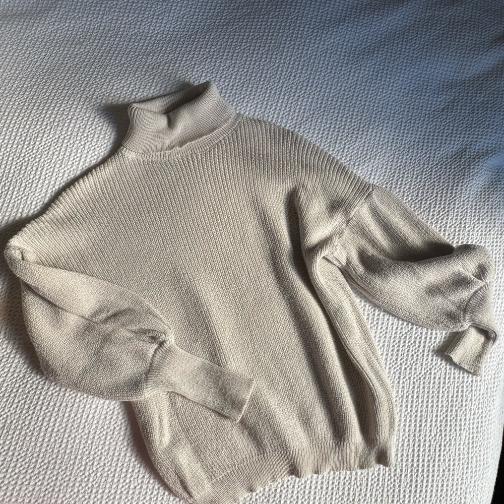 Zenana Outfitters Soft Cream Turtleneck Sweater